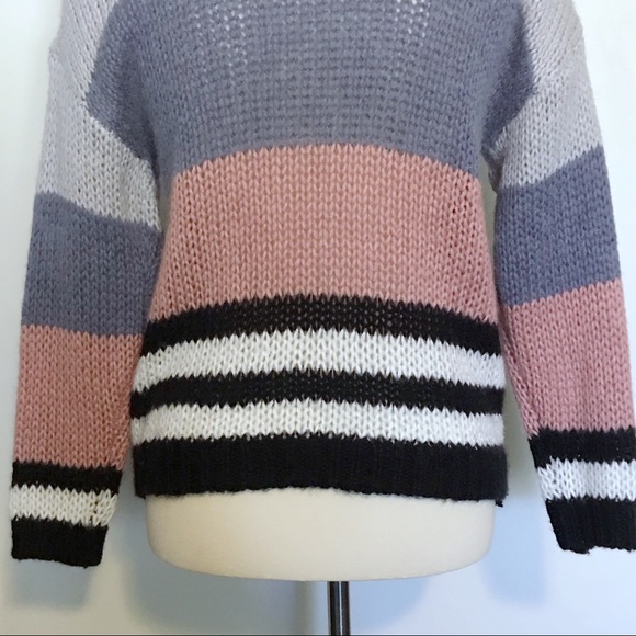 Lucky Brand Bold Striped Wool Blend Sweater - Picture 10 of 12